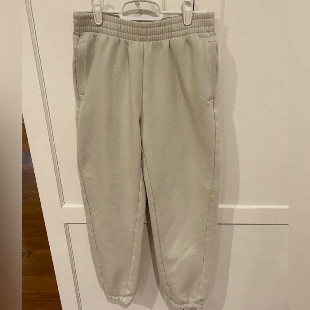 Athleta Girls Fleece Jogger, size L (12), Light Celery Green color